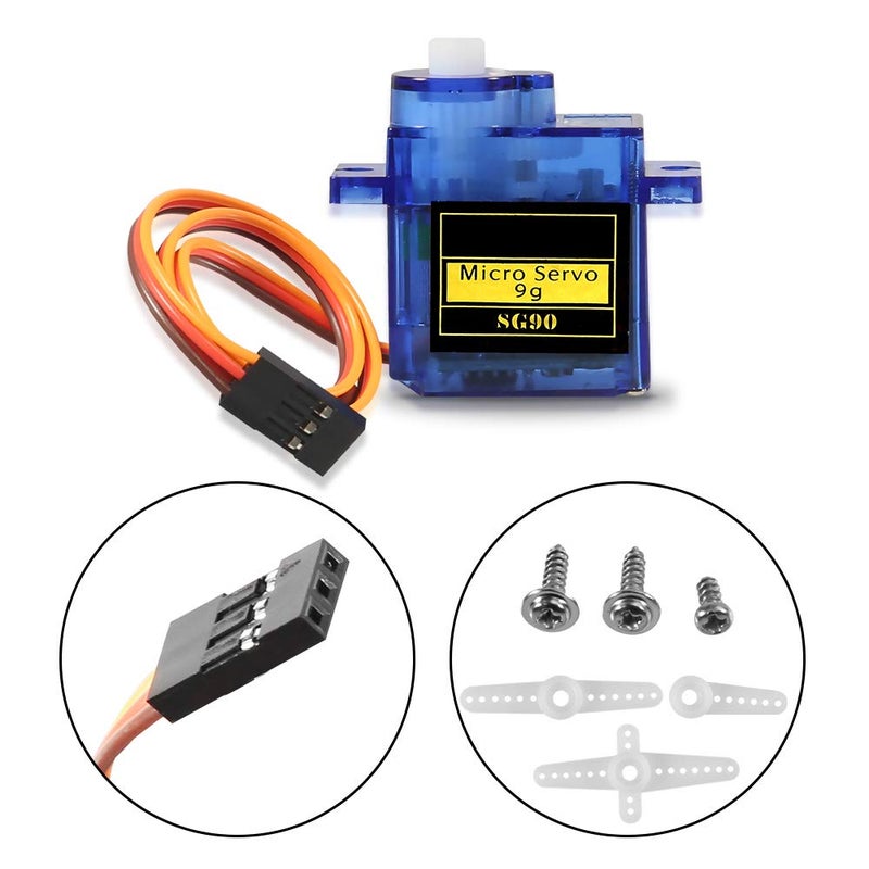 Dorhea 5 Pcs SG90 Micro Servo Motor Mini Servo SG90 9g Servo Kit Compatible with RC Helicopter Airplane Car Boat Robot Arm/Hand/Walking/Servo Door Lock Control - Image 3